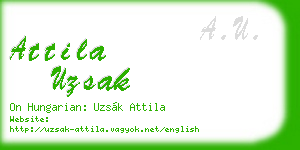 attila uzsak business card